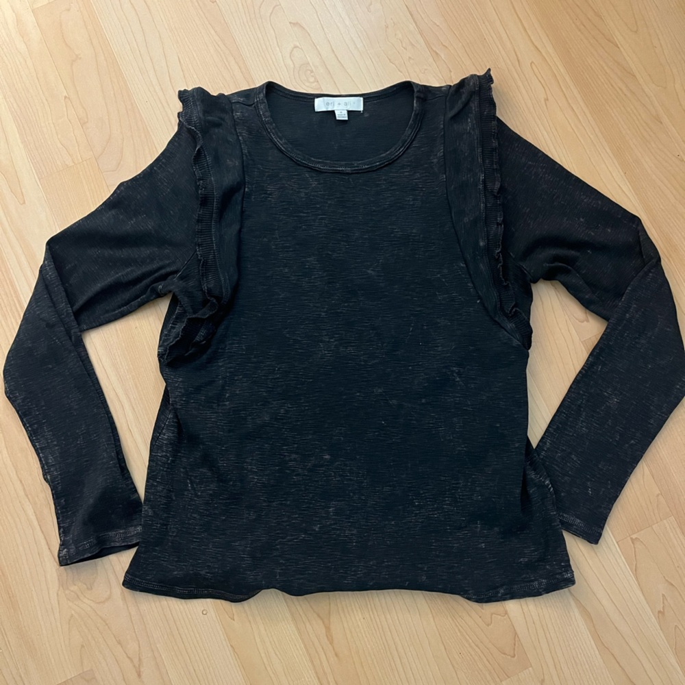 Anthropologie Ruffle Sleeve Top